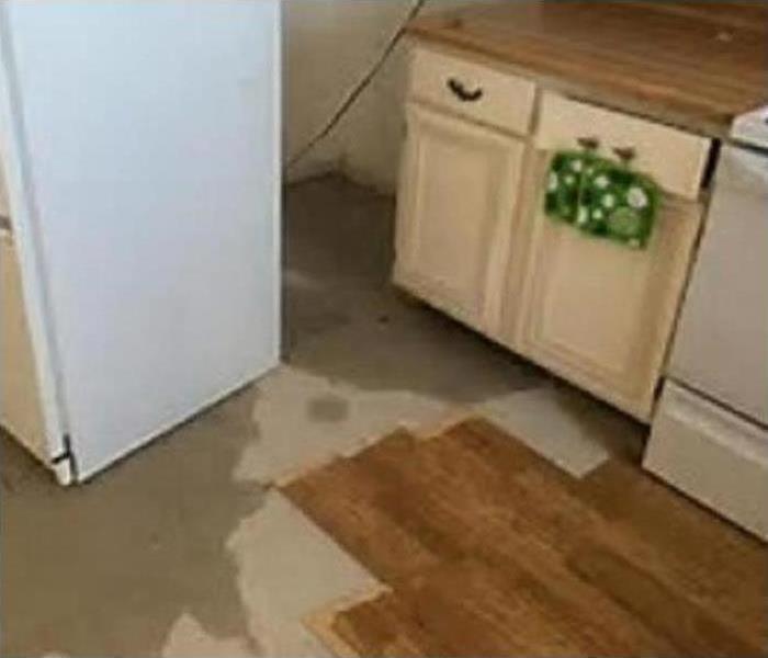 Leaking refrigerator supply line. 